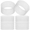 Abaodam 6 Pezzi Impugnatura per Racchetta da Tennis in Silicone Bianco | Fascia Flessibile, Facile da Riporre e Trasportare, per Tennis e Badminton, per Racchette