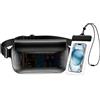 sunVigorous Set marsupio impermeabile con custodia impermeabile cellulare，Abito nero | Doppia tenuta guarnizione+velcro, TPU resistente, touchscreen, 22×12,5×1cm, cintura regolabile