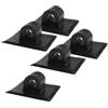 SHINEOFI 5 Pezzi Supporto Motore Kayak in PVC Nero per Barca Gonfiabile | Installazione Facile su Superfici Orizzontali o Verticali, Bordi Lisci, Struttura Robusta per Pesca