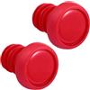 VICASKY Tappi Terminali Colorati per Manubrio Bici, Coppia Rossa, Leggeri | Gomma e Poliestere, Fissaggio a Vite Espandibile, Ricambio per Estremità, Accessori Bici da Strada