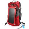 SPYMINNPOO Zaino Solare, Zaino da Escursionismo Solare All'aperto Multifunzione con Pannello Solare da 6,5 W, Borsa per L'acqua da 2 Litri per Viaggi in Bicicletta (Rosso)