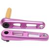 AYBDSJNWSF Guarnitura for bici pieghevole cava, pedivella da 127/140/150 mm | Pedivella cava leggera specifica for biciclette pieghevoli(Purple,127mm)