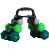 SPORTNOW Set di Manubri da Palestra Totale 12/18/24kg Multicolore | Supporto Pieghevole, Manubri per Palestra Esagonali in Metallo con Impugnatura, Allenamento Fitness Casa