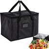 KUIZHEN Borsa frigo pieghevole, grande borsa termica da picnic, riutilizzabile, borsa termica per la spesa, portatile, isolata, per campeggio, picnic, shopping, viaggi, barbecue (nero, 52 x 35 x 39 cm)