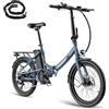 Fafrees Bici Elettrica Pieghevole, Bicicletta Elettrica Donna Uomo 603 WATTHOURS 36V 16.75Ah, 20 Pollici Ebike da Città, 110-130KM Pedalata Assistita E-bike, 7 Velocità, F20 Light EAPC (BLU)
