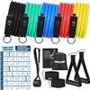 WIKDAY Esercise Resistance Bands with Handles for Working Out, 150/200/250/300 Lbs Workout Bands Set with Door Anchor for Physical Therapy, Yoga, Pilates