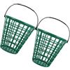 BESTYASH 2 Pezzi Contenitore Portatile per Palline da Golf, Plastica Verde | Organizzazione per Palline da Golf e Tennis, Leggero e Robusto, Cestino Pratico per Esterni