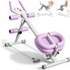 SOFTHOM Panca per Addominali per La Casa, 6 in 1 Allenamento Addominale Attrezzatura Pieghevole, Regolabile Workout Machine con Fascia Elastica&Display LCD, Sicuro&Stabile Palestra Domestica