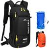 LOCAL LION Zaino MTB con Sacca Idrica 2L, Zaino Bicicletta 10L con Cappuccio Impermeabile e Copricasco, Zaini Ciclismo, Zainetti Mountain Bike Uomo Donna per Sciare Enduro Trail Running Moto Trekking