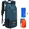 LOCAL LION Zaino MTB con Sacca Idrica 2L, Zaino Bicicletta 10L con Cappuccio Impermeabile e Copricasco, Zaini Ciclismo, Zainetti Mountain Bike Uomo Donna per Sciare Enduro Trail Running Moto Trekking