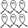 VANZACK 6 Pezzi Kit di Ancoraggio Elastico per Kayak, Corda Elastica con Ganci e Viti, 14,7, Nero, in Acciaio Inox e Nylon, per Canne da Pesca e Cooler su Barche e Kayak
