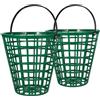 TOPBATHY 2 Pezzi Cestino da Golf in Plastica Verde, Portatile, Capienza 100 | Organizzare Palline da Tennis e Golf, Uso in Giardino, Accessorio Pratico per Sport all Aria Aperta