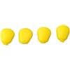 Drawup 50Pcs PVC Soft Fishing Baits 1cm Giallo Rosso Mix | Materiale in PVC, design resistente allo strappo, colori giallo e rosso, dimensioni compatte di 1 cm per piccoli pesci