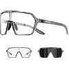KAPVOE Occhiali Ciclismo Fotocromatici Uomo Occhiali MTB Donna TR90 Occhiali Bici da Corsa Trasparenti Occhiali da Sole Sportivi Anti-UV400 Occhiali da Ciclista Running Bicicletta Mountain Bike K335