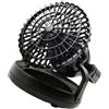 DEARMAMY Ventilatore LED da Campeggio 2 in 1 18 LED, ABS, Nero | Tenda e Uso Interno o Esterno, Gancio Incluso, Luce e Aria Insieme o Separati