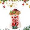 Generic Ornamento dell'albero di Natale dolce e carino con cordino | Ciondolo di Babbo Natale e pupazzo di neve per albero per giardino caffè cappotto caminetto davanzale finestra da parete