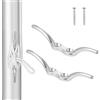 GALPADA 2 Pezzi Tacchetto per Barca in Acciaio Inox 6 Pollici con Base | Due Fori Passanti, Area Ampia per Ormeggio, Montaggio su Banchina, Viti Incluse, Finitura Argento