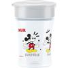 NUK Magic Cup bicchiere bambini, 8+ mesi, Topolino, Tazza per bambini 230 ml, bordo antigoccia a 360°, confezione da 1 pezzi