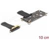 Delock Adapter PCIe 3.0 x4 Stecker 90° gewinkelt zu M.2 Key M Buchse mit Kabel 10 (81502)