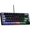 THE G-LAB Tastiera da gioco The G-Lab KEYZ HYDROGEN, formato compatto al 60%, retroilluminata, con cavo, nera/grigia