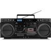MEDION® Radio MEDION Vintage DAB+, lettore CD/cassetta/USB/MP3, 2x10 W RMS, Bluetooth, nero
