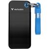 Verbatim Disco SSD esterno VERBATIM Pocket, capacità 2 TB, colore nero e blu