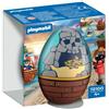 PLAYMOBIL, Uovo 2in1: L'Isola dei Pirati, i Pirati, 34 pezzi, idea regalo per Pasqua, adatto dai 4 anni in su