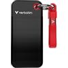 Verbatim Disco SSD esterno Verbatim Pocket - 128 GB (Nero/Rosso)