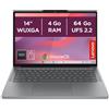 Lenovo Laptop Chromebook LENOVO 14M8911 - Schermo 14 pollici WUXGA - Processore MTK 540 - RAM 4 GB - Memoria interna 64 GB - Tastiera AZERTY
