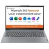 Lenovo Laptop Lenovo IdeaPad Slim 3 15AMN8, schermo da 15 pollici con risoluzione FHD, processore AMD Athlon 10, 8 GB di RAM, SSD da 128 GB, sistema operativo Windows 11 S, tastiera AZERTY