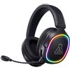 THE G-LAB Cuffie da gaming wireless THE G-LAB KORP RUBIDIUM RGB, con microfono retrattile, stereo, compatibili con tutte le piattaforme