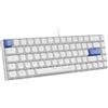 THE G-LAB Tastiera da gioco cablata G-Lab KEYZ HYDROGEN, formato compatto 60%, tasti meccanici blu, colore bianco