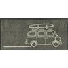 Wash+Dry tappeto Design Keep it Simple grey 35x75cm, adatto per interni ed esterni, lavabile, beige