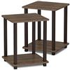 Furinno Simplistic Tavolino, set di due, noce/marrone