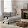 Dmora - Divano Letto 2 posti Merak, Sofà trasformabile, Divanetto per Ospiti, Poltrona Letto, 133x78 h78 cm, Grigio Chiaro
