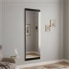 Dmora - Specchio Acamar, Specchiera, Articolo d'arredo a muro, Decorazione con specchio, 40x2h120 cm, Nero