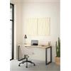 Dmora - Scrivania Michele, Scrittoio multiuso, Tavolo per ufficio porta PC, Piano di lavoro, 150x60 h76 cm, Rovere e Grigio