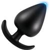 Bodiiwuliu Plug anale in silicone, Set Plug Anale-Dilatatore Donna, Per Adulti Sextoy, per uomini donne coppie principianti,Butt Plug Nero(Medio)