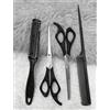 Generic Kit per tagliare i capelli, 4 pezzi, forbici affilate in acciaio inox | Per tagli di capelli di qualità professionale a casa, forbici per sfoltire e pettine