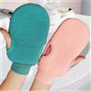 Generic Guanti da bagno esfolianti su entrambi i lati per scrub corpo, guanti delicati per la cura della pelle, doccia, massaggi e rimozione dei morti, ideali morbidi e lisci
