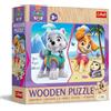 Trefl - Puzzle in Legno: PAW Patrol, Una Pattuglia Tutta al Femminile - 24 Pezzi, Wooden Puzzle, Bordi Arrotondati, Motivo Decorativo sul Retro, per Bambini dai 3 anni