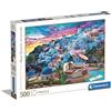 Clementoni Collection Puzzle 500 Pezzi, Illustrazione Paesaggio Grecia Greece View, Idea Regalo, Made in Italy, 49x36 cm, 35149