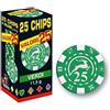 Modiano 25 Chips 14 g Verde Valore 25 Texas Hold'em Poker Carte Gioco