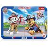 Trefl - PAW Patrol - Cuccioli - Puzzle 2 in 1 con cornice per bambini dai 2 anni in su