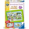 Ravensburger Puzzle per bambini Ravensburger - 12004039 Viaggiare in autobus, treno e aereo: il mio primo puzzle da 3x6 pezzi e perché? Perché? Poster Why Knowledge, per bambini dai 2,5 anni in su
