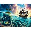 Ravensburger Puzzle per bambini Ravensburger 12004263 - Il tesoro del Kraken - puzzle pirata da 100 pezzi, per bambini dai 6 anni in su