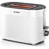 Bosch Hausgeräte Bosch MyMoment TAT2M121 - Tostapane compatto con funzione di scongelamento, con funzione di spegnimento automatico, funzione sollevamento, centraggio del pane, perfetto per 2 fette, 800 Watt, bianco