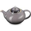 Le Creuset Teiera in gres con infusore in acciaio inossidabile, 1,3 l, Flint