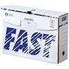 Fast - Set di 10 scatole archivio manuali 10 cm Set da 10 Dos 10 cm bianco/blu