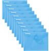 DONAU Cartella portadocumenti con chiusura in, formato A6, 10 pezzi, blu trasparente, con bottone automatico, PP ecologico/plastica, 180 µm